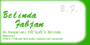 belinda fabjan business card